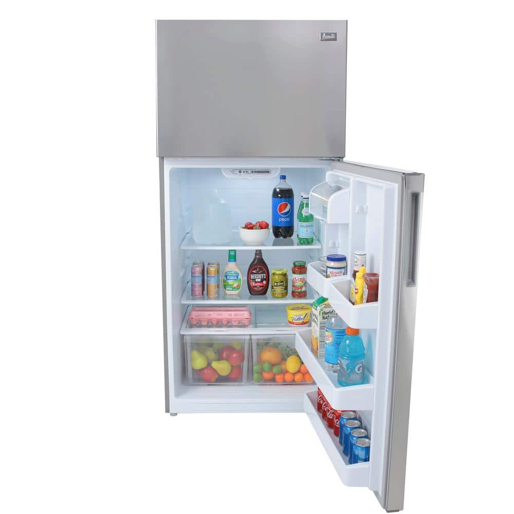 Avanti 18 Cu. Ft. Stainless Steel Top Freezer Refrigerator with Ice Maker