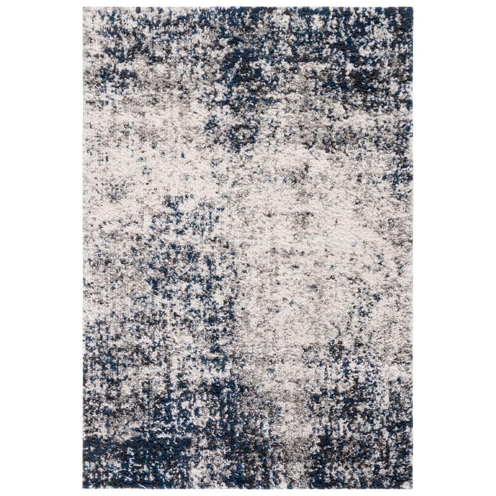 Jericho Shag 4 ft. x 6 ft. Ivory/Navy Distressed Abstract Area Rug price history on PriceWatchPro
