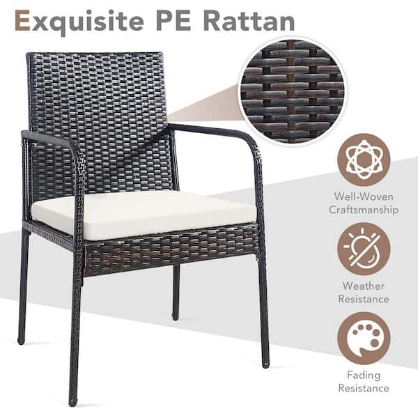 flat rattan dining chair