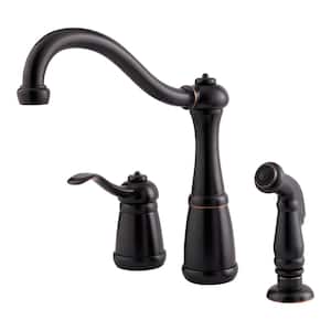 Marielle Single-Handle Side Sprayer Kitchen Faucet in Tuscan Bronze