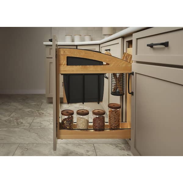Craftsman Collection Solid Maple Knife Block Pullout Organizer w/ BLUM Soft-Close for 9 in. Base Cabinets