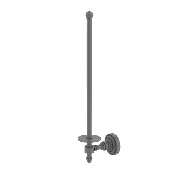 Allied Brass Retro Dot Collection Wall Mounted Paper Towel Holder in Matte Gray