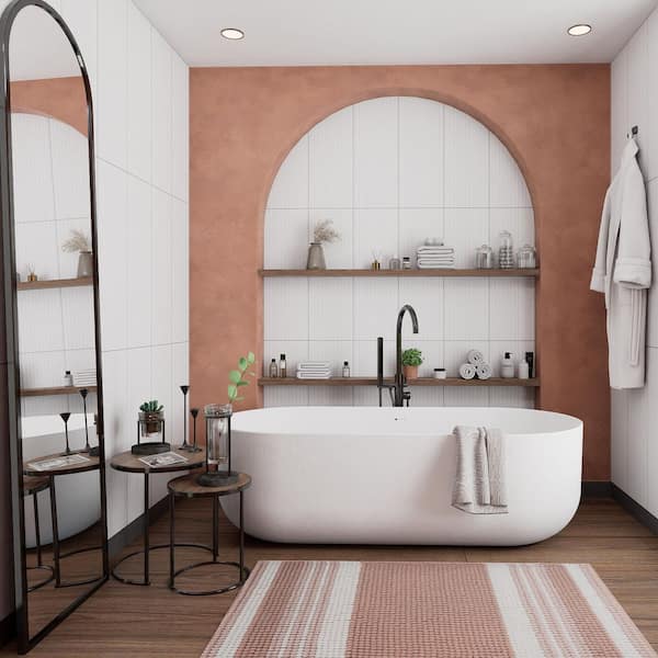 Lumiere Rythme Blanco 12 in. x 35 in. Ceramic Wall Tile (11.64 sq. ft./Case)