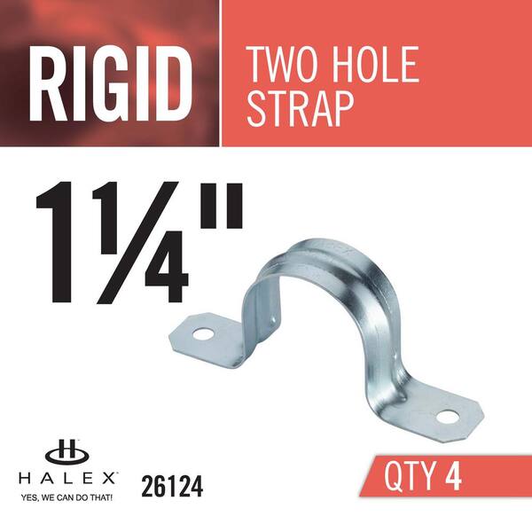 50-2 1/2” 2 Hole  Strap 2.5” Galvanized Conduit Retaining Steel Pipe Rigid NEW