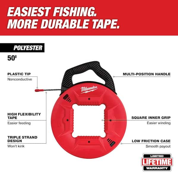50 ft. Polyester Fish Tape with Non-Conductive Tip (4-Pack)