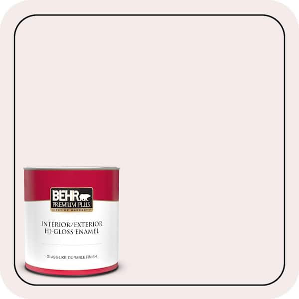 BEHR PREMIUM PLUS 1 qt. #680C-1 Wispy Pink Hi-Gloss Enamel Interior/Exterior Paint & Primer