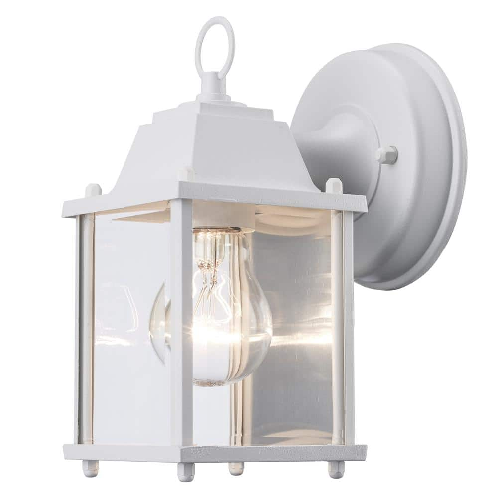 UPC 736916404563 product image for Patrician 1-Light White Outdoor Wall Light Fixture with Clear Glass | upcitemdb.com