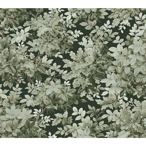 Greenwood Dark Green Deciduous Wallpaper