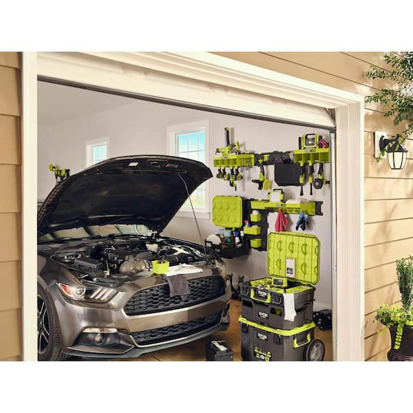 RYOBI LINK Tool Organizer Shelf with LINK 8-Piece Wall Storage Kit