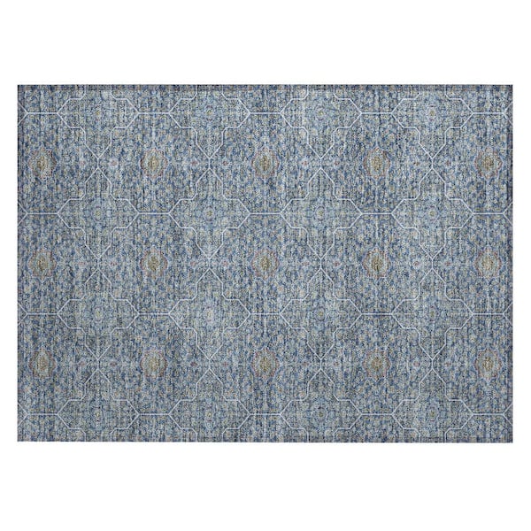 Chantille Machine Washable Indoor/Outdoor Abstract ACN2409 Navy 2 ft. x 3 ft. Accent Rug