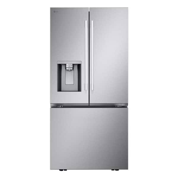 33 in. 20.2 Counter Depth MAX French Door Refrigerator in PrintProof Stainless Steel with Ice, Water, WiFi Enabled, ADA