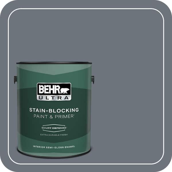 BEHR ULTRA 1 gal. #750F-5 Silver Hill Extra Durable Semi-Gloss Enamel Interior Paint & Primer