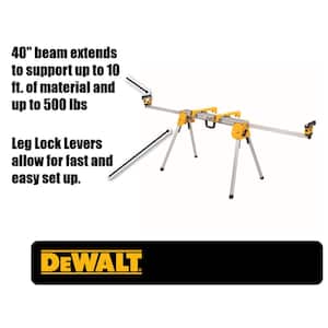 29.8 lbs. Compact Miter Saw Stand with 500 lbs. Capacity