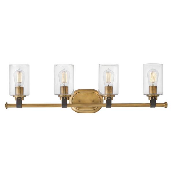 HINKLEY - Halstead 32.0 in. 4-Light Heritage Brass Vanity Light