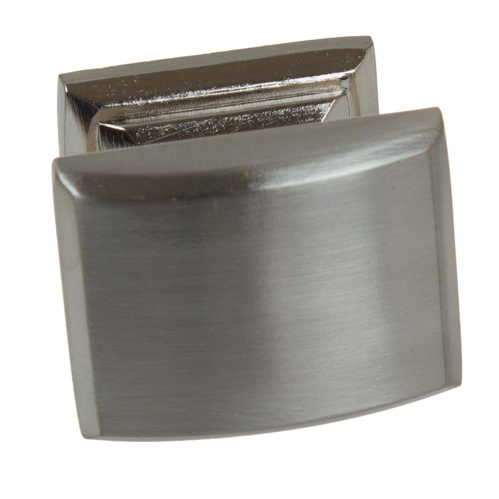 Brushed Nickel Square Cabinet Knob Set with Mounting Hardware