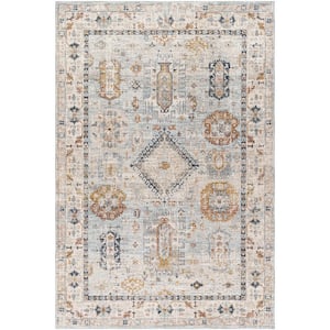 Beckham Ice Blue Medallion 9 ft. x 12 ft. Indoor Area Rug