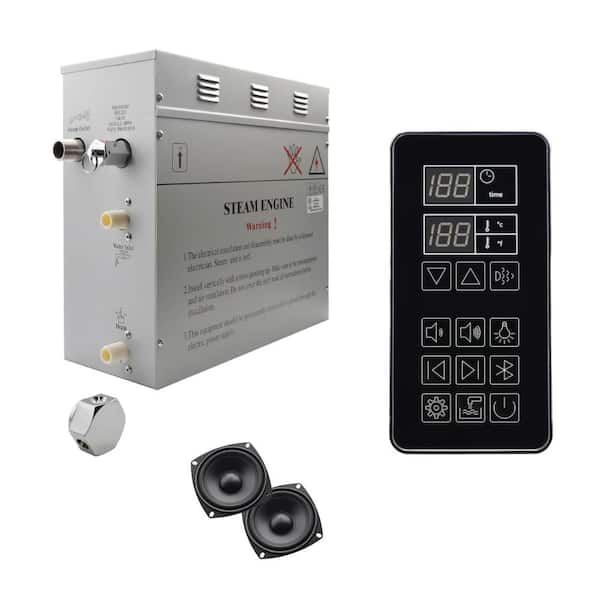 Superior SteamPoint Plus 6Kw Steam Bath Generator, Self-Draining with Bluetooth Digital Keypad in Black