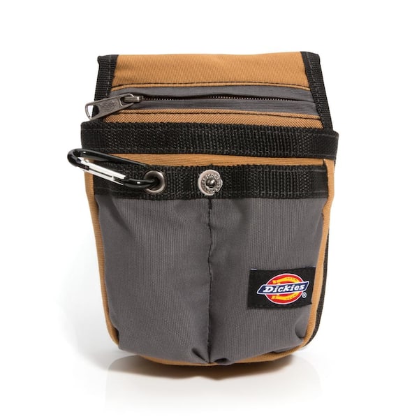 Dickies 4-Pocket Tool Belt Pouch with Zippered Security Pocket, Tan