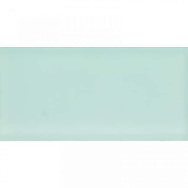 Apollo Tile Light Blue 3 in. x 6 in. Matte Finished Glass Mosaic Tile Sample (0.12 sq. ft./Piece)