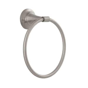 Wall Mounted Constructor Towel Ring in Brushed Nickel