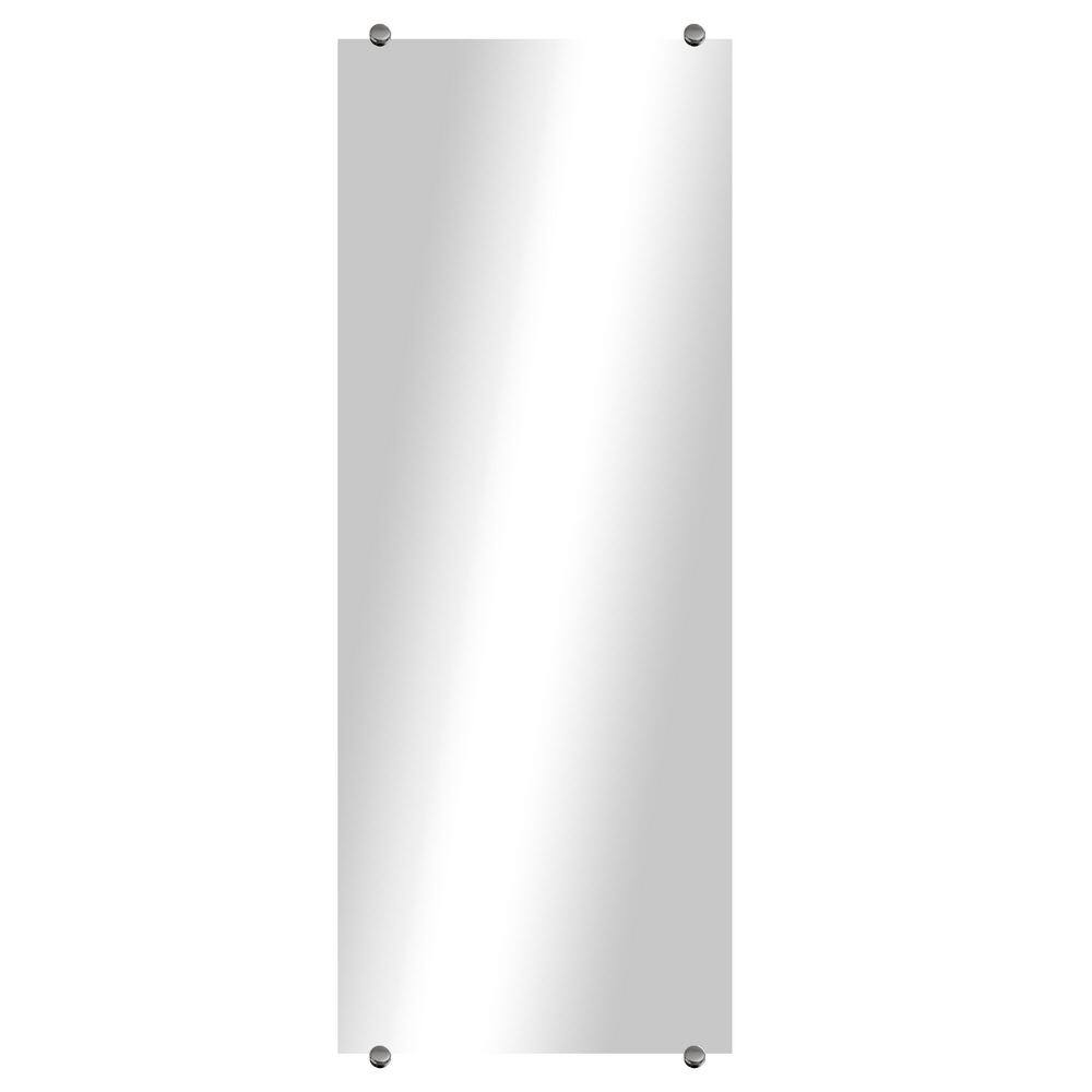 Modern Rustic (50in. W x 25in. H) Frameless Rectangular Wall Mirror with Ch