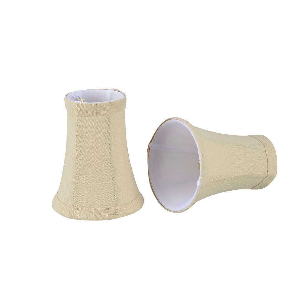 Butter Creme Linen Bell Lamp Shade Set of 2
