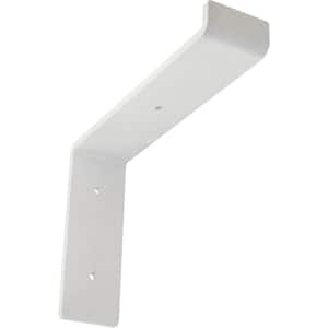 2 in. x 6 3/4 in. x 8 in. Hammered White Steel Truss Shelf Bracket