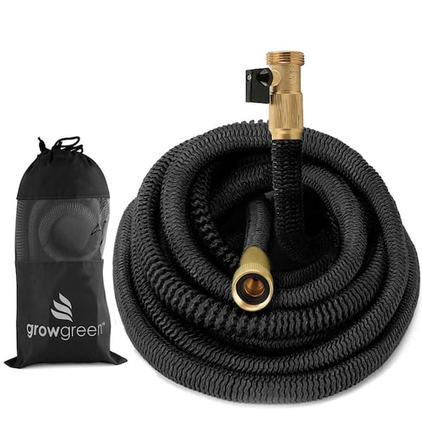GrowGreen 3/4 in. x 75 ft. Heavy Duty Expandable Garden Hose with Storage Sack