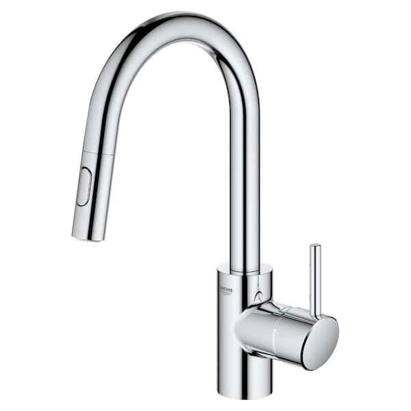 Concetto Single-Handle Dual Spray Sprayer Kitchen Faucet 1.75 GPM Chrome 31479001 - The Home Depot