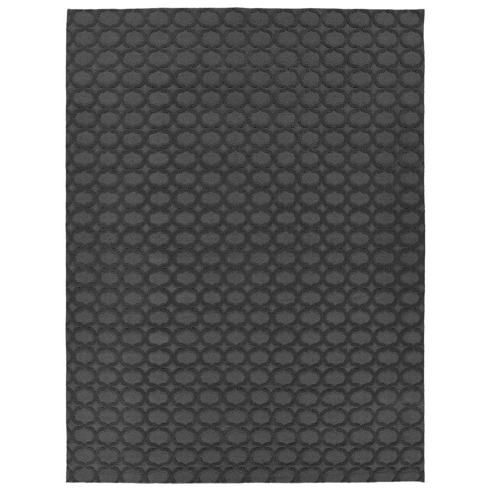 Cinder Gray Trellis 9x12 ft Tufted Synthetic Area Rug