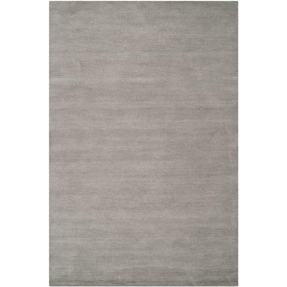 Hand-Loomed Gray Wool Rectangular Accent Rug 36" x 5"