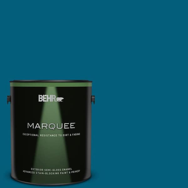 BEHR MARQUEE 1 gal. #MQ5-62 Blue Edge Semi-Gloss Enamel Exterior Paint & Primer