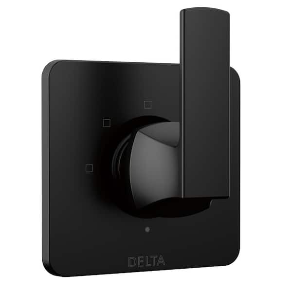 Delta Velum 1-Handle Wall Mount Diverter Valve Trim Kit 3-Setting Diverter in Matte Black (Valve Not Included)