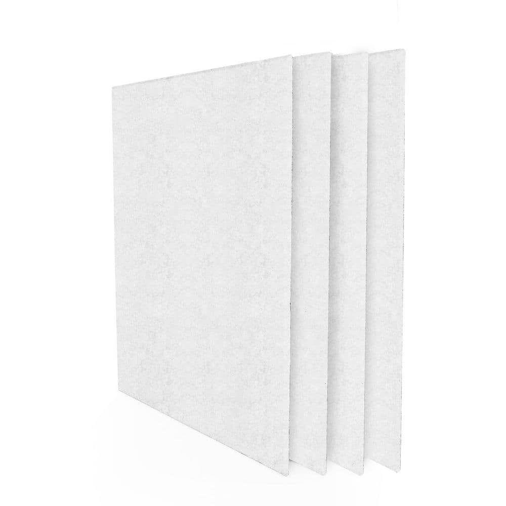 0.35 in. x 15.75 in. x 23.62 in. Fabric Rectangle Self-Adhesive Sound Absorbing Acoustic Panels in White (4-Pack) price history on PriceWatchPro