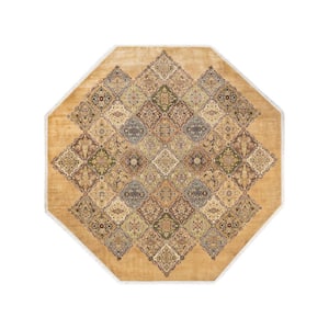 Mogul One-of-a Kind Traditional Ivory 8 ft. 1 in. x 8 ft. 1 in. Geometric Area Rug