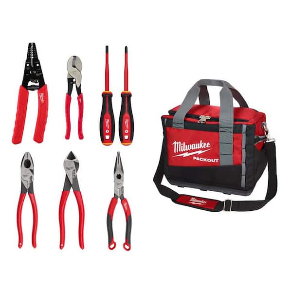 Milwaukee Electrical Tool Set with 20 in. PACKOUT Tool Bag (7-Piece)