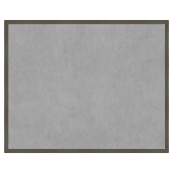 Amanti Art Svelte Clay Grey 41 in. x 33 in Framed Magnetic Board