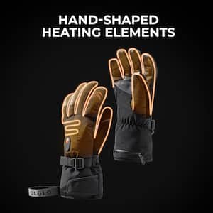 Large Rechargeable Heated Gloves for Men and Women, Lithium-ion Batteries and Charger Included