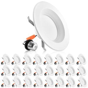 4 in. 5000K Dimmable 750 Lumens Retrofit LED Recessed Can Light Damp Rated Bright White (24-Pack)