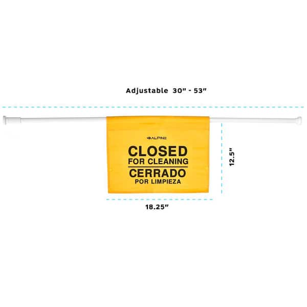 18 in. Safety Wet Floor Hanging Sign with Multi-Lingual Closed for Cleaning Imprint (3-Pack)