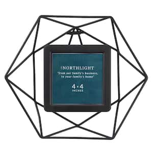 4 in. x 4 in. Black Hexagonal Picture Frame (for All Occasions, New Year's, etc.)