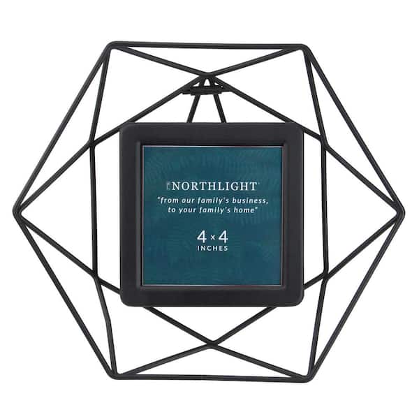 Northlight 4 in. x 4 in. Black Hexagonal Picture Frame (for All Occasions, New Year's, etc.)