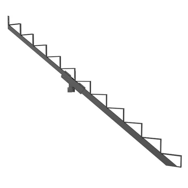 7-1/2 in. x 10-1/4 in.-11-Steps Steel Stair Stringer Black (Includes 1 Stair Stringer)