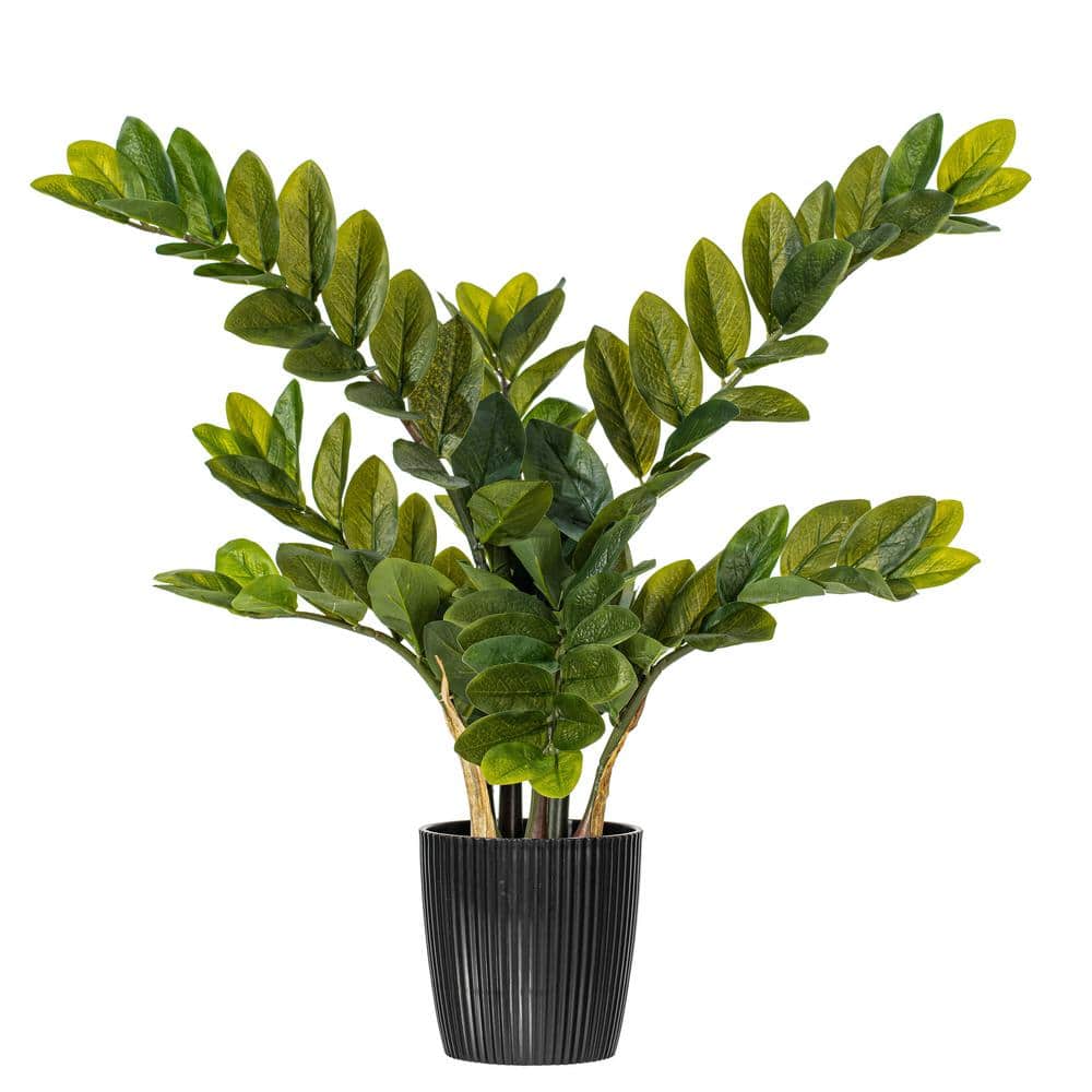 28 in. Green Artificial Zamifolia Leaf Bush In Pot