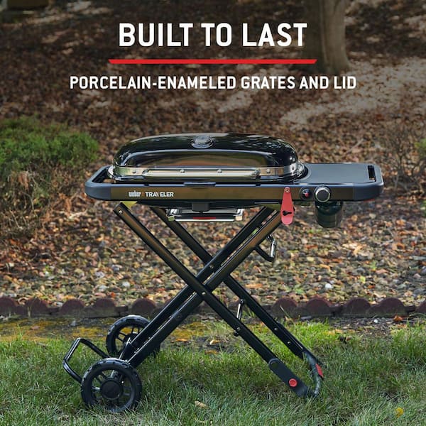 Weber Traveler 40 in. Portable Propane Gas Grill in Black 1501740