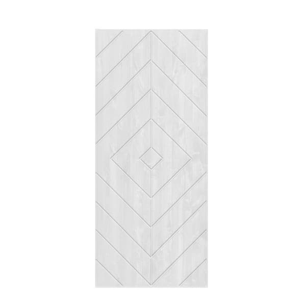 36 in. x 96 in. Hollow Core White-Stained Pine Wood Interior Door Slab