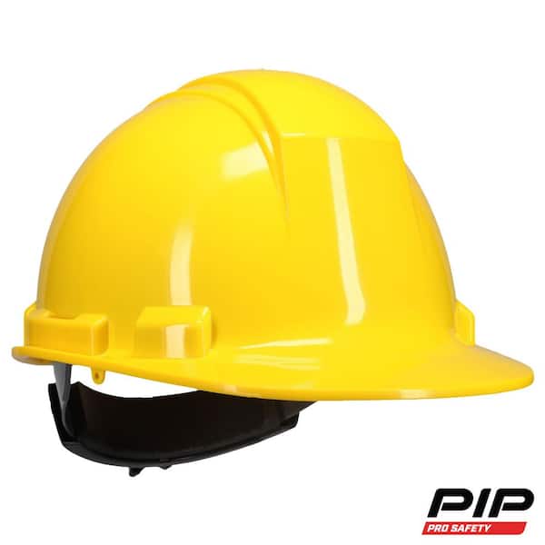Yellow Type 1 Class E Hard Hat with 4-Point Ratchet Suspension