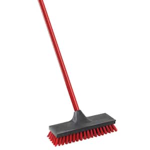 Floor and Deck Scrub Brush with Steel Handle