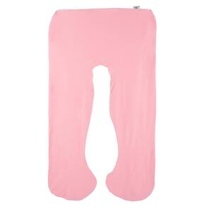 Pink U-Shaped Full Body Cotton Jersey Pillowcase