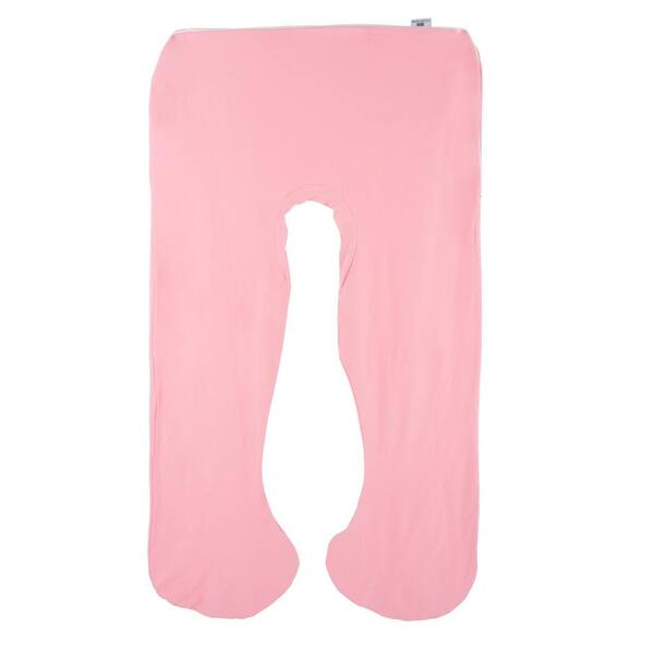 Lavish Home Pink U-Shaped Full Body Cotton Jersey Pillowcase